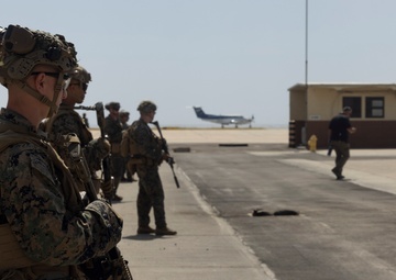 U.S. Marines support Migrant Holding Operations
