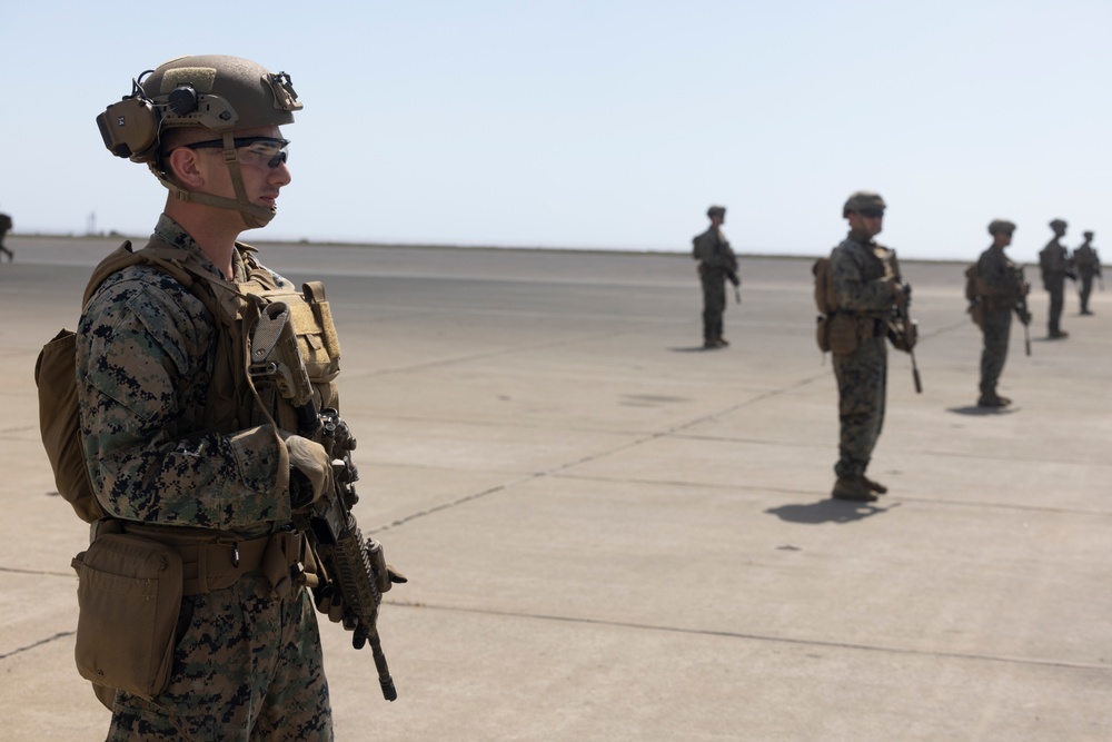 U.S. Marines support Migrant Holding Operations