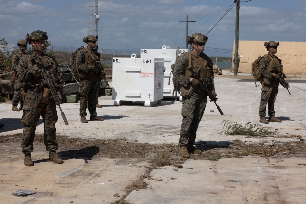 U.S. Marines support Migrant Holding Operations