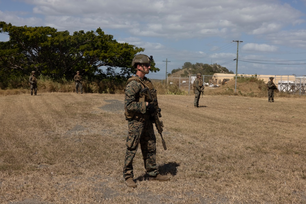 U.S. Marines support Migrant Holding Operations