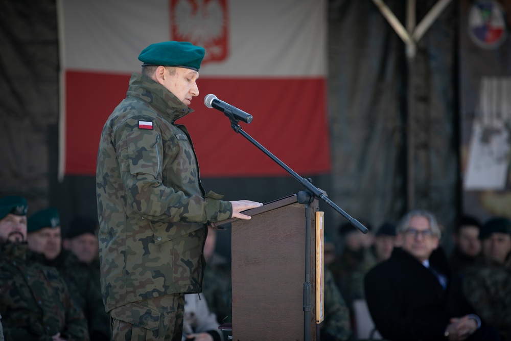 KFOR Polish Coy conducts a transfer of authority ceremony