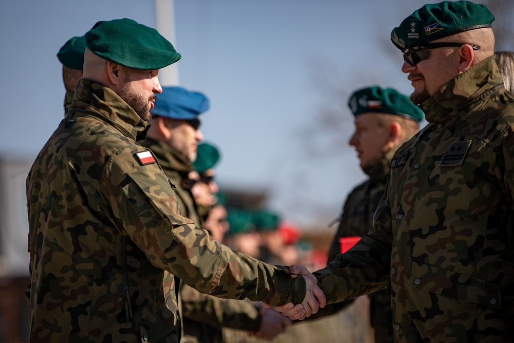 KFOR Polish Coy conducts a transfer of authority ceremony