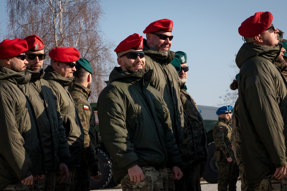 KFOR Polish Coy conducts a transfer of authority ceremony