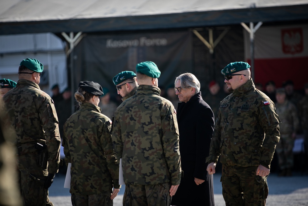 KFOR Polish Coy conducts a transfer of authority ceremony