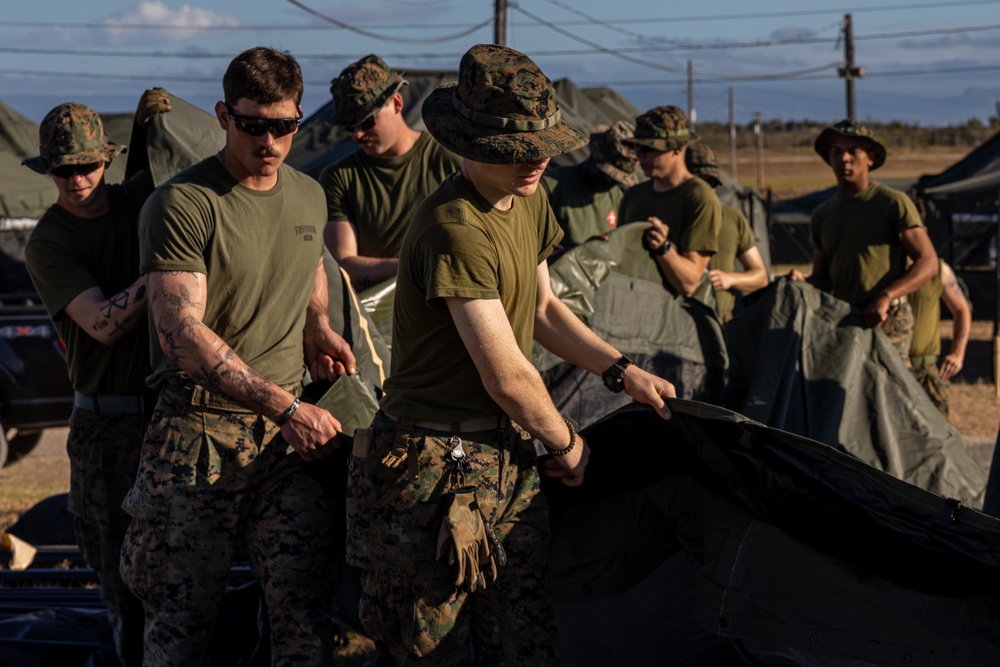 U.S. Marines support Migrant Holding Operations