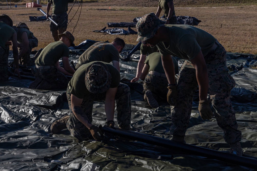 U.S. Marines support Migrant Holding Operations