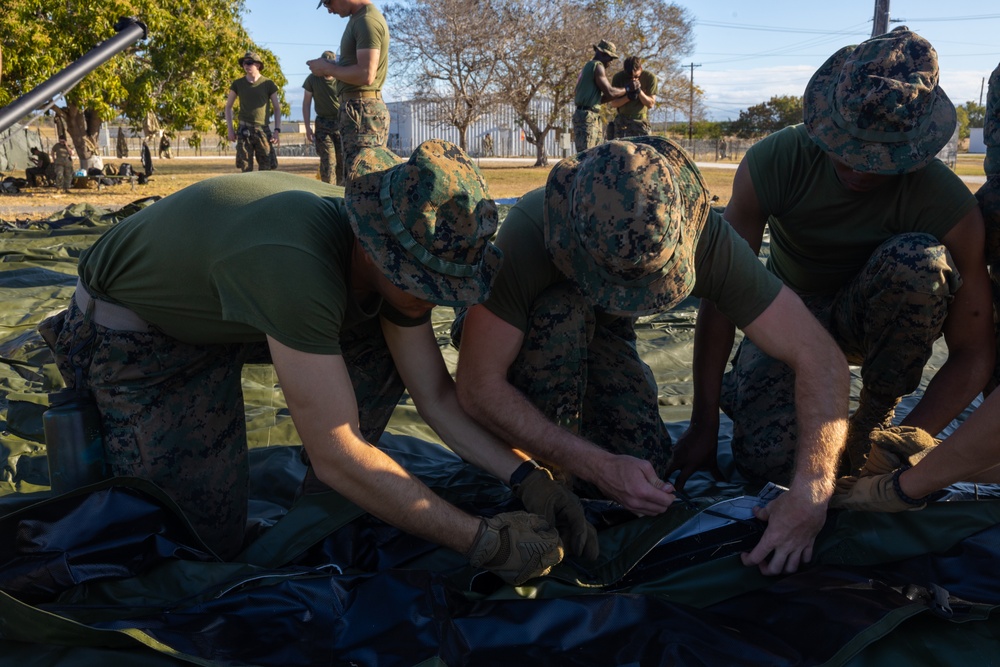 U.S. Marines support Migrant Holding Operations