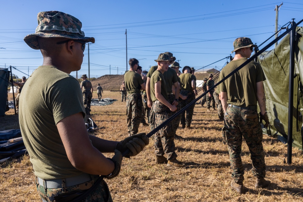 U.S. Marines support Migrant Holding Operations