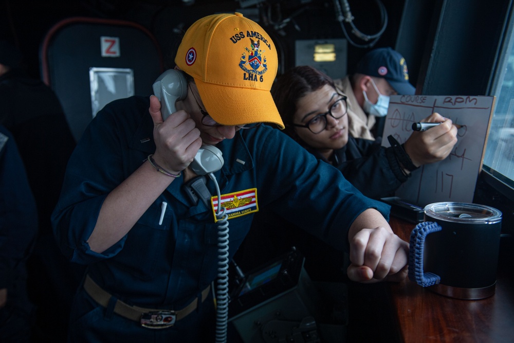 USS America (LHA 6) Conducts RAS with USNS Charles Drew (T-AKE 10)