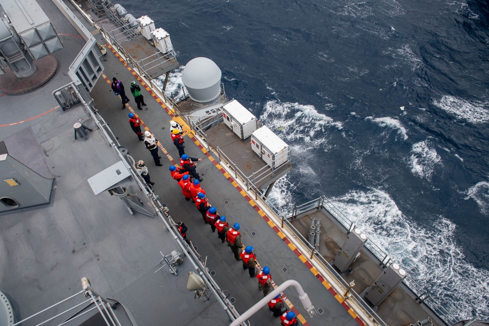 USS America (LHA 6) Conducts RAS with USNS Charles Drew (T-AKE 10)