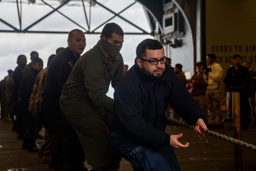 USS America (LHA 6) Conducts RAS with USNS Charles Drew (T-AKE 10)