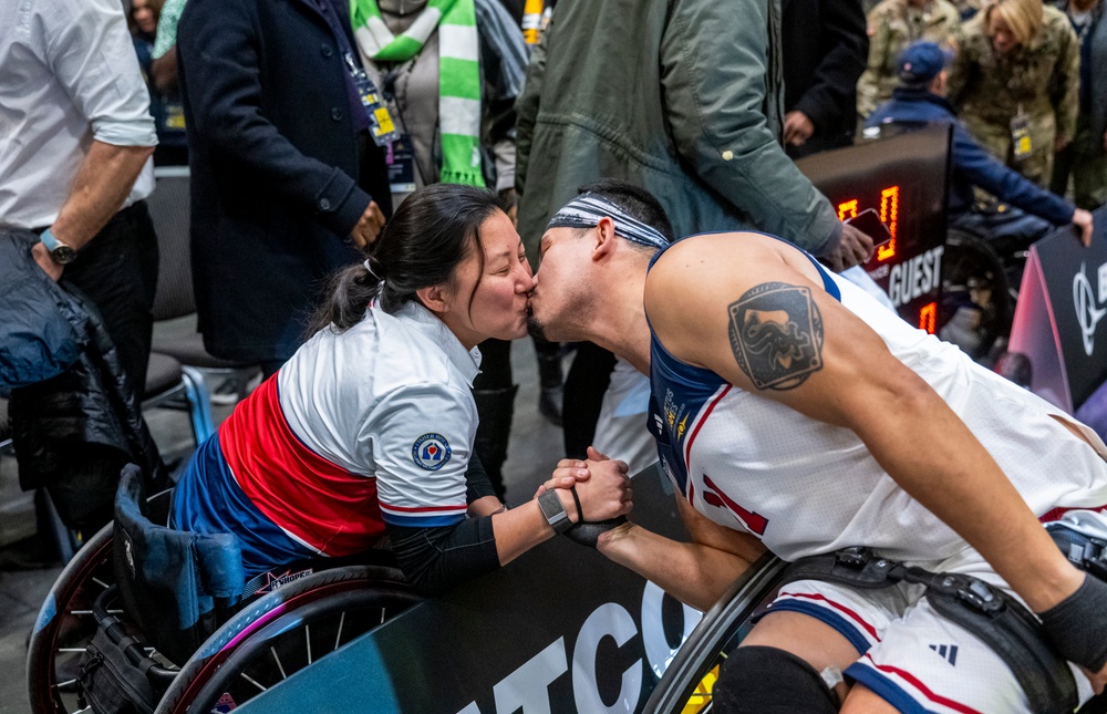 Team U.S. competes in wheelchair basketball during 2025 Invictus Games