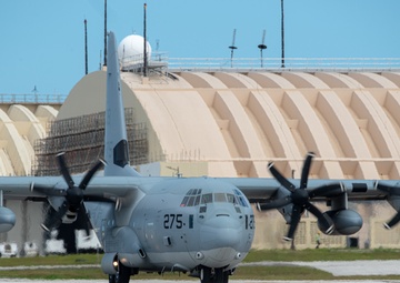 U.S. Marine Corps aircraft land at Andersen AFB for CN25