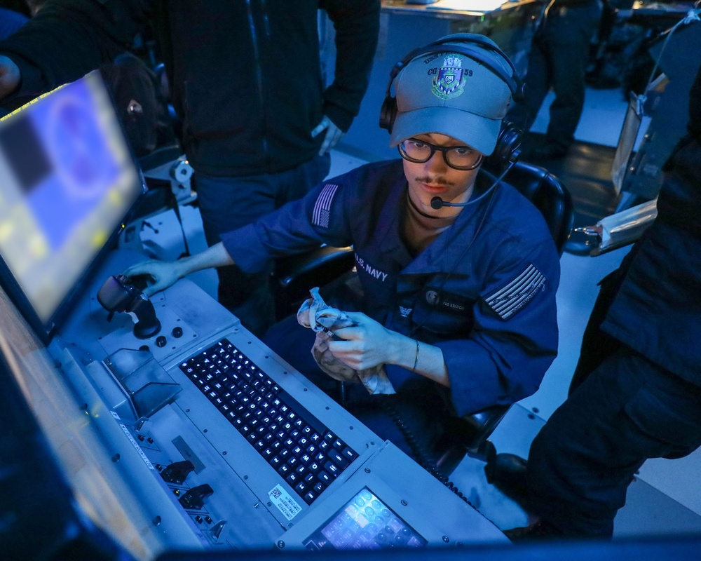 USS Princeton conducts routine operations as part of the Carl Vinson Carrier Strike Group