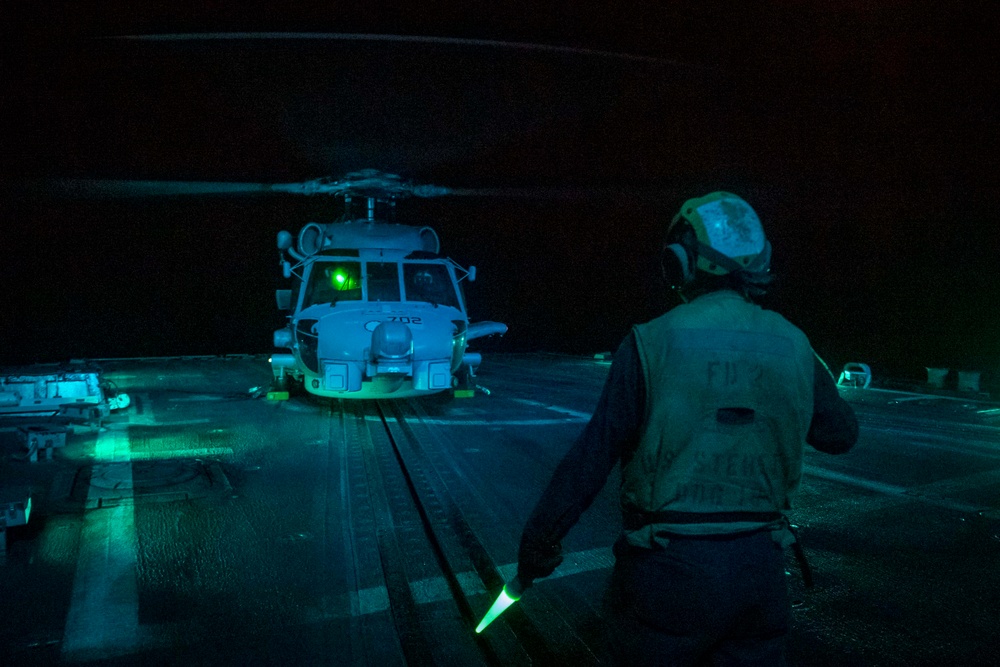 USS Sterett conducts routine operations as part of the Carl Vinson Carrier Strike Group