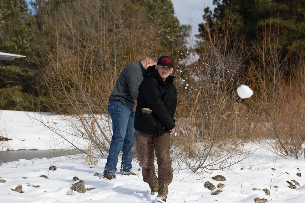 Snow day on Camp Johnson