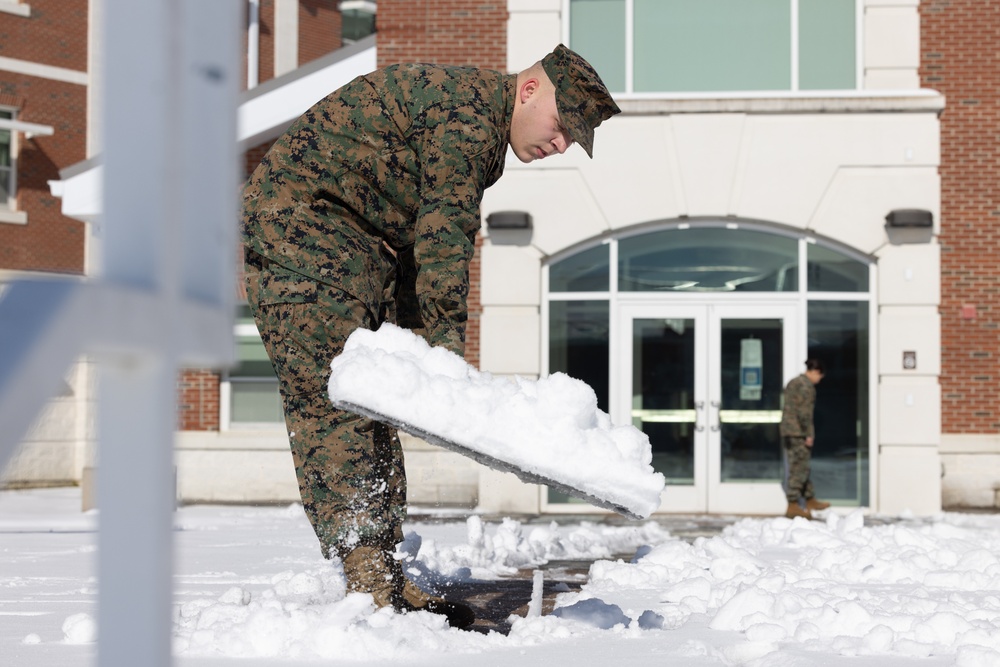 Snow day on Camp Johnson