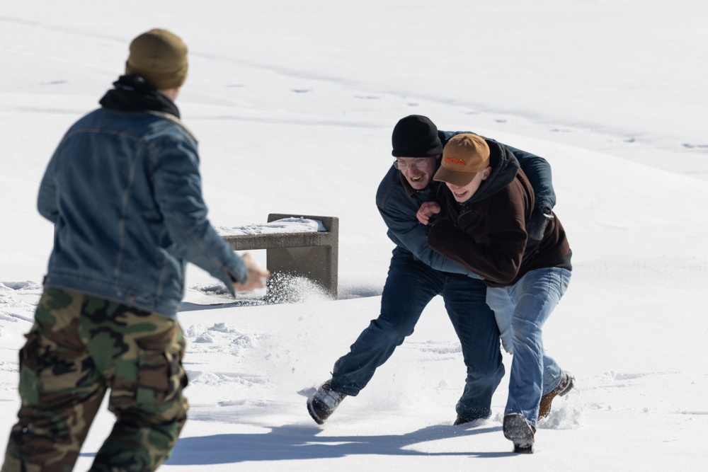 Snow day on Camp Johnson