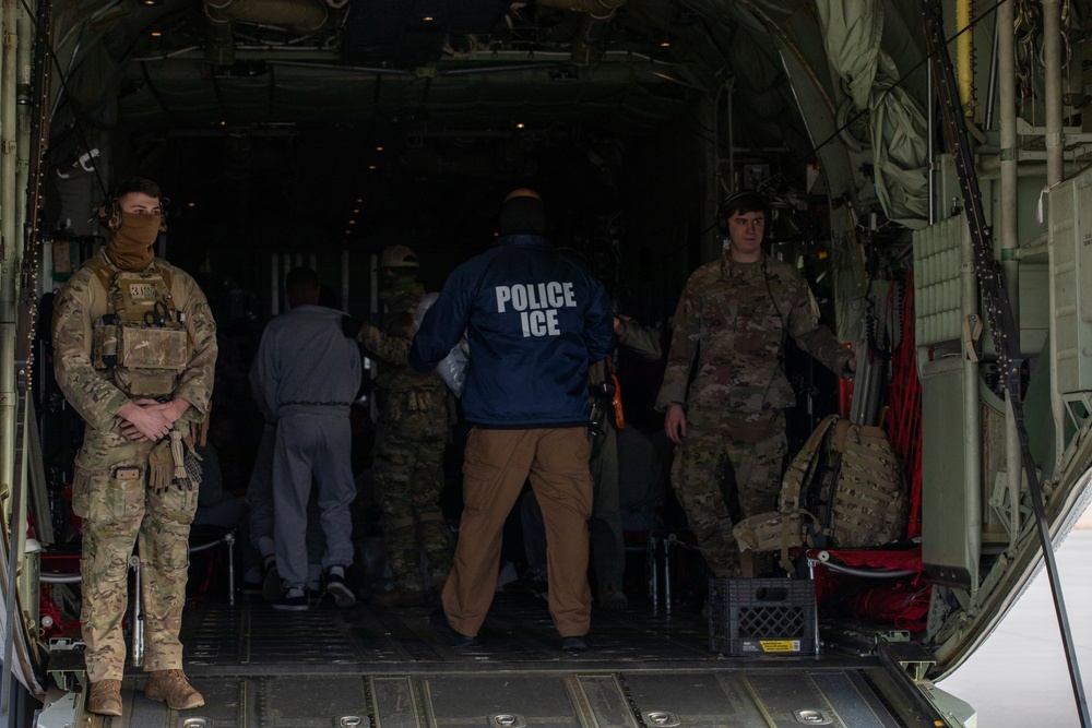 Deportation flight conducted at Fort Bliss