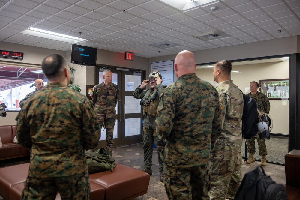 French Army Chief of Staff meets with I MEF leaders, flies in 3rd MAW MV-22B Osprey