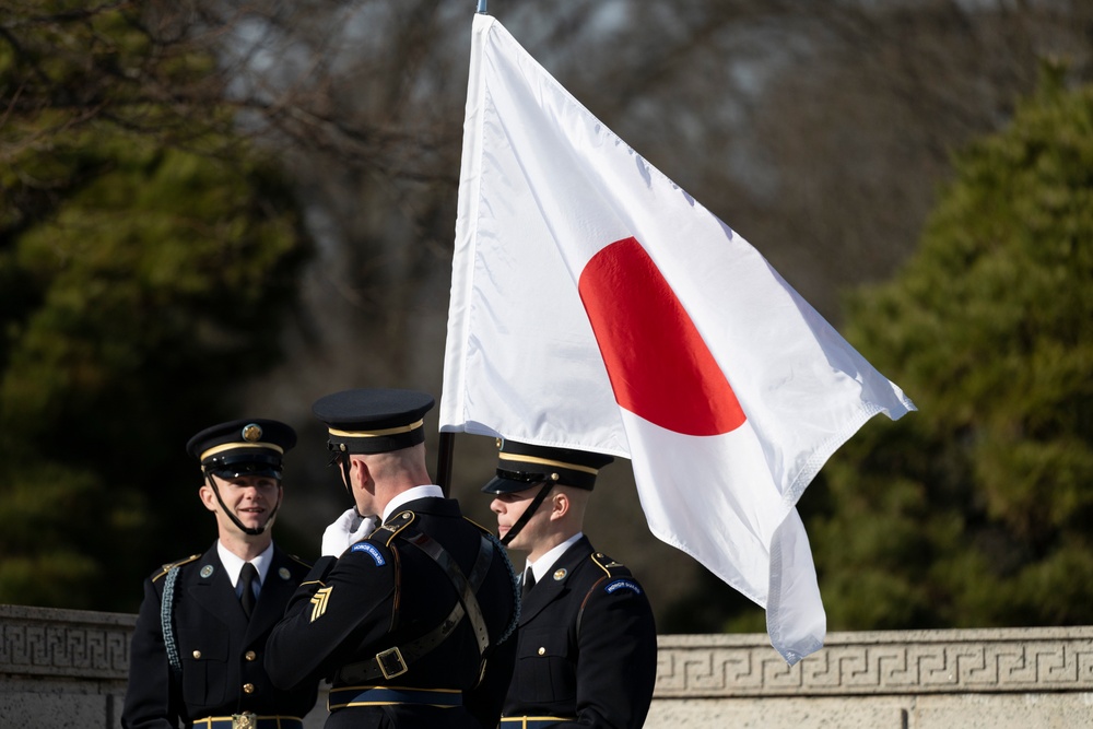 Japanese Prime Minister Shigeru Ishiba Visits Arlington National Cemetery