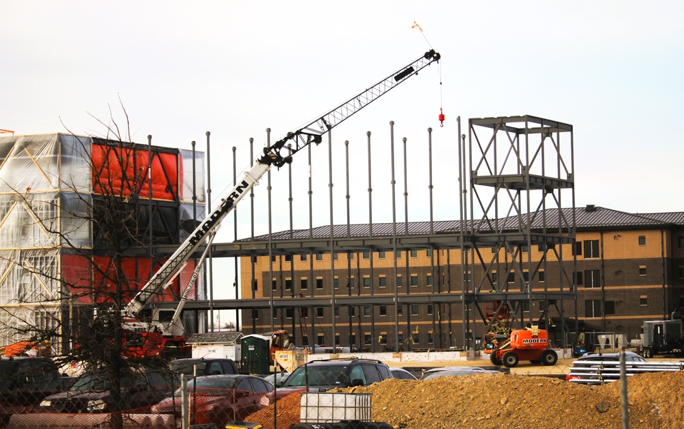 January 2025 barracks construction operations for East Barracks Project at Fort McCoy