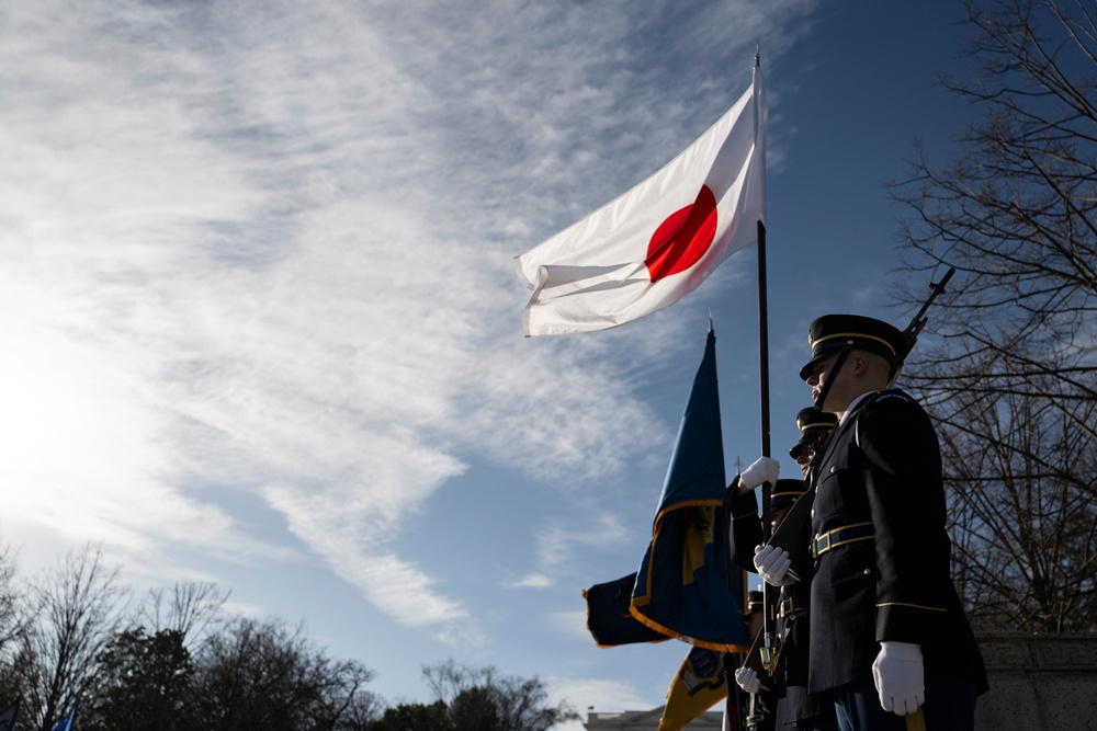 Japanese Prime Minister Shigeru Ishiba Visits Arlington National Cemetery