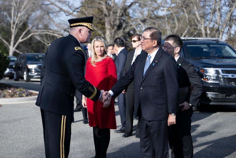 Japanese Prime Minister Shigeru Ishiba Visits Arlington National Cemetery