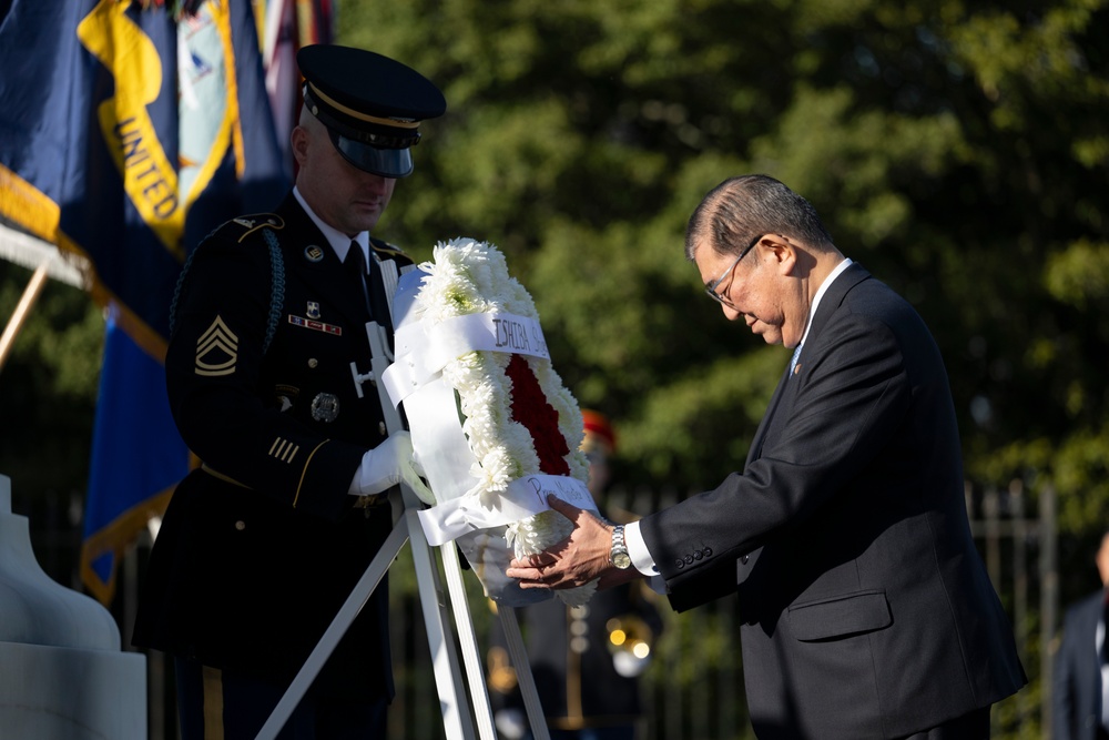 Japanese Prime Minister Shigeru Ishiba Visits Arlington National Cemetery