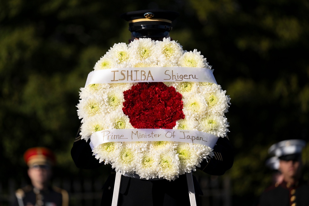 Japanese Prime Minister Shigeru Ishiba Visits Arlington National Cemetery