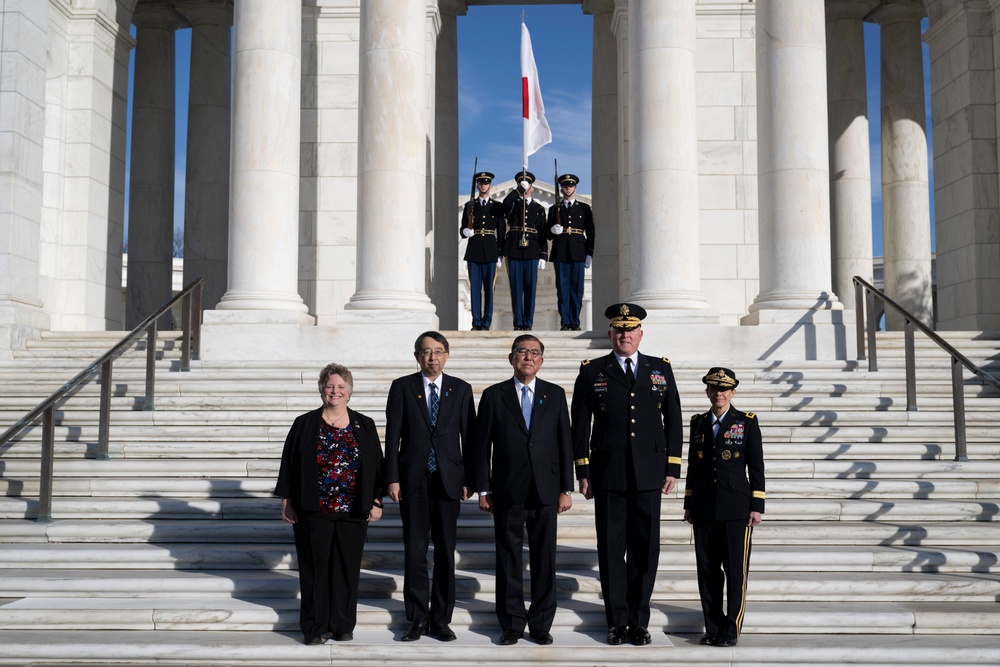 Japanese Prime Minister Shigeru Ishiba Visits Arlington National Cemetery