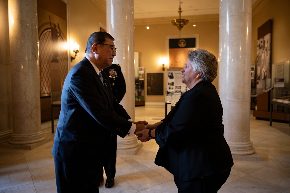 Japanese Prime Minister Shigeru Ishiba Visits Arlington National Cemetery