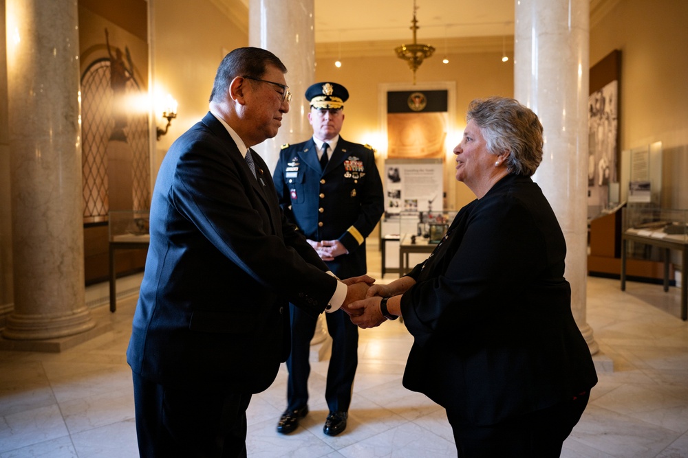 Japanese Prime Minister Shigeru Ishiba Visits Arlington National Cemetery