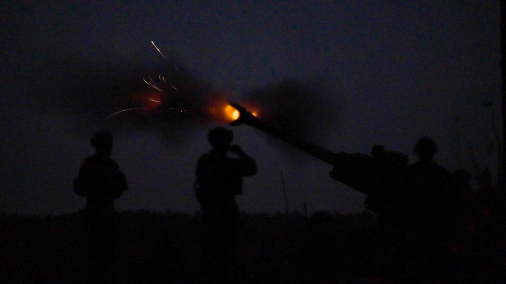 82nd Airborne Division Black Falcons conduct artillery live-fire exercise