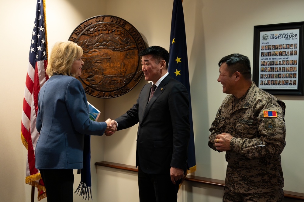 Mongolian MinDef meets Alaska Lt Gov