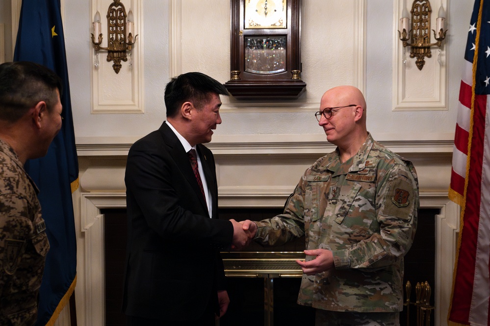 AKNG Adjutant General Meets The Mongolian Minister of Defense