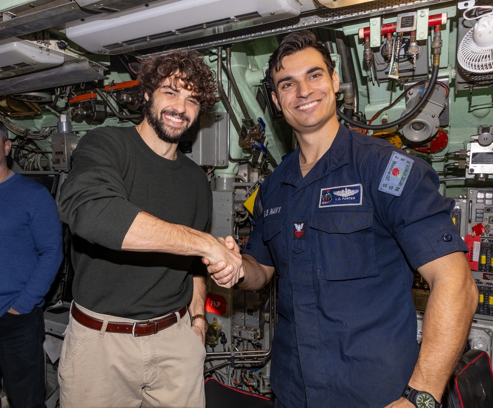 Actor, Noah Centineo Visits Naval Station Norfolk