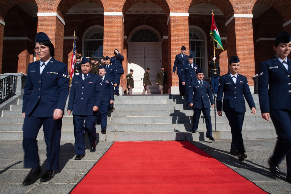 Mass. Guard Welcomes King of Jordon to State House