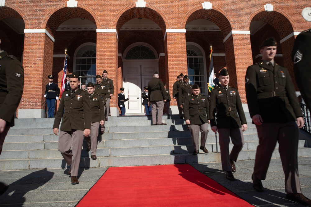 Mass. Guard Welcomes King of Jordon to State House