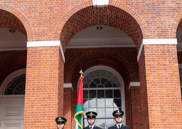 Mass. Guard Welcomes King of Jordon to State House