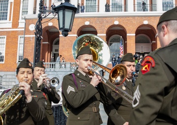 Mass. Guard Welcomes King of Jordon to State House