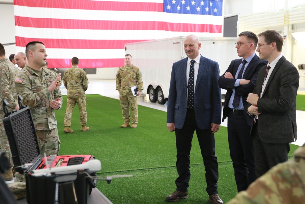 Lithuanian defense officials observe drone demonstration