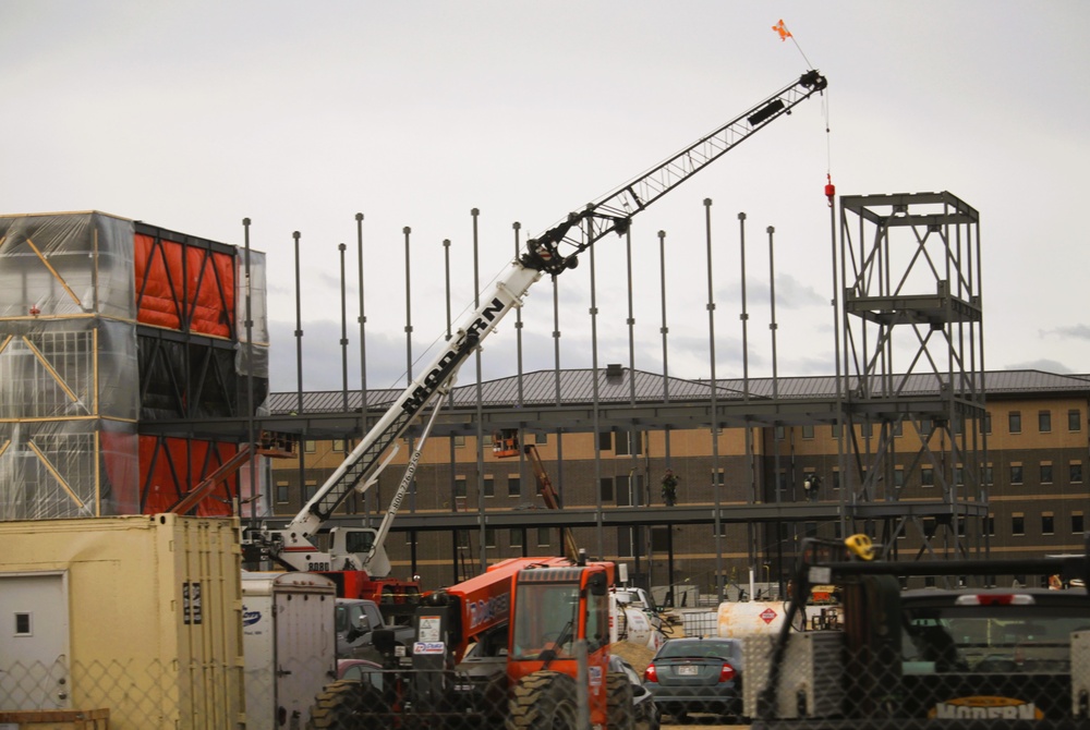 January 2025 barracks construction operations for East Barracks Project at Fort McCoy