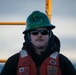 USCGC Polar Star (WAGB 10) conducts crane operations in McMurdo Sound during Operation Deep Freeze