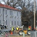 Contractors prepare second World War II-era barracks to be moved at Fort McCoy