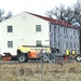 Contractors prepare second World War II-era barracks to be moved at Fort McCoy