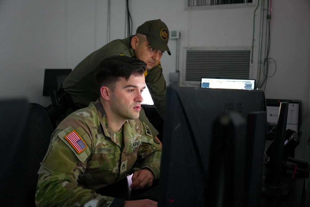 Military Police and Border Patrol supporting southern border mission