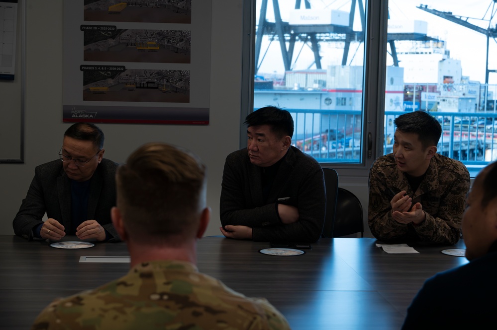 Mongolian Minister of Defense at Port of Alaska