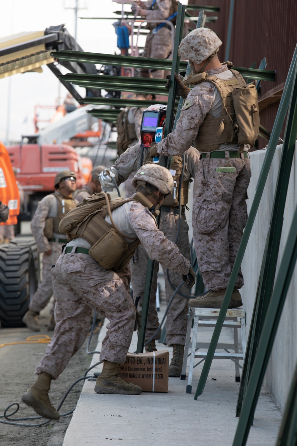 U.S. Marines reinforce southern border wall to assist with border security mission