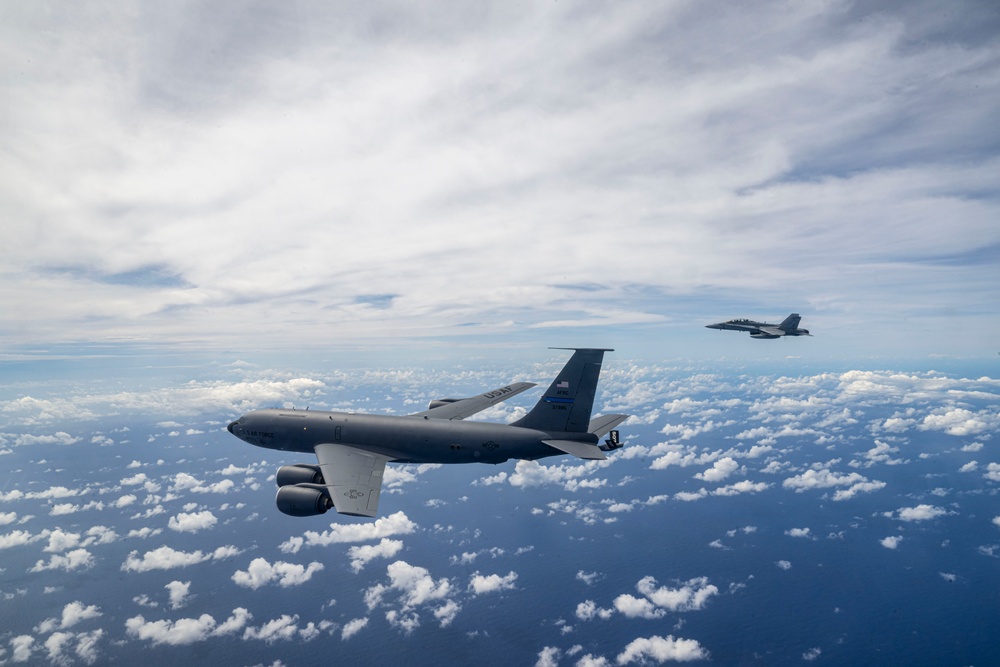 USMC F/A-18C returns to base after participation in CN25